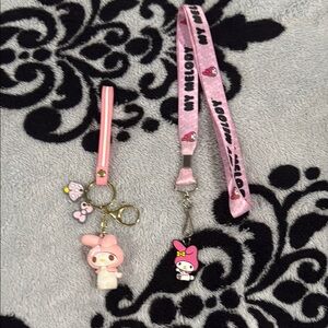 My Melody Keychain and Lanyard Set!